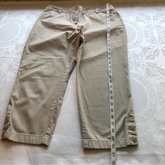 Ann Taylor Loft Curvy Cropped Khaki/Tan Capri Pants Women’s Size 6P Casual - Picture 16 of 16